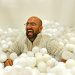 Co-founder Shamash Alidina playing in white ball pit
