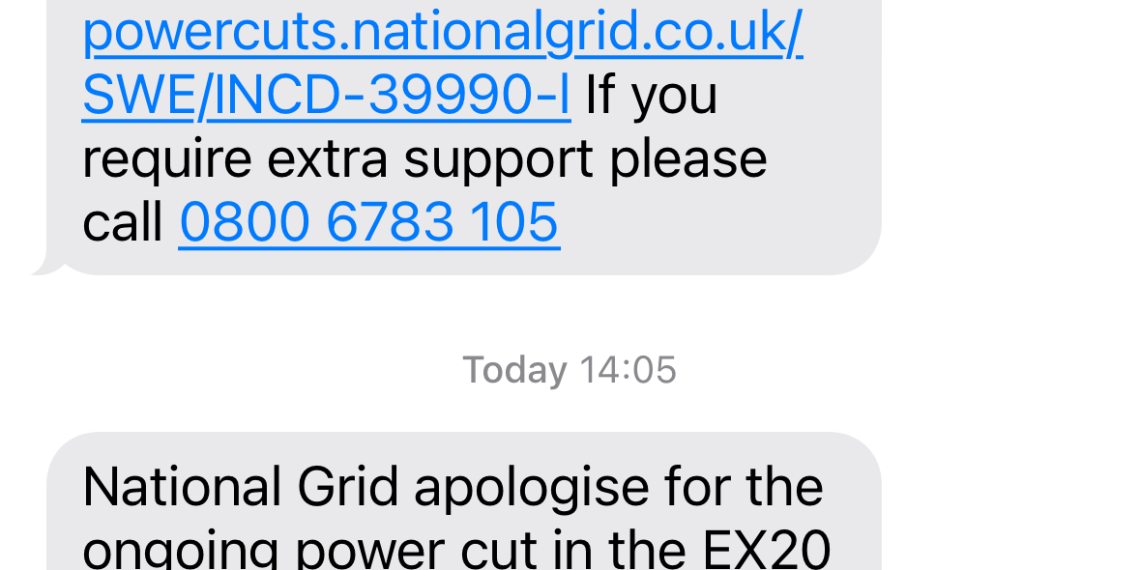 No Power for 6 Days – National Grid Continue to Lie!